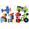 image:imageWallies Vinyl Wall Decals Peel and Stick Trains Planes and Trucks Stickers for Boys Bedroom or Playroom 6 Pc