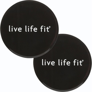 image:imageFitlosophy FDS24437 Fitness and Exercise Disc Core Slider Set 7 Diameter Black 2pcs