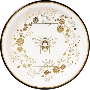 image:imageCR Gibson Honeycomb Hive Gold Foil Lunch Plates 8 Count TW1325361 MediumMedium