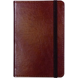 image:imageCR Gibson Genuine Bonded Leather Journal By Markings Smyth Sewn Binding 192 Ivory Colored Ruled Pages Pocket On Inside Back Cover Measures 35 x 55  Small Brown MJ34792