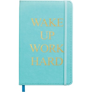 image:imageCR Gibson Turquoise Leatherette Wake Up Work Hard Journal Notebook for Girls 525 W x 825 L 240Wake Up Work Hard