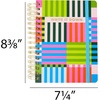image:imageCR Gibson MJN225500 Signature Checkerboard Twin Wire 3in1 Blank Dot Grid and Lined Journal with 480 Pages 85 x 85 MulticolorStripes