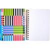 image:imageCR Gibson MJN225500 Signature Checkerboard Twin Wire 3in1 Blank Dot Grid and Lined Journal with 480 Pages 85 x 85 MulticolorStripes