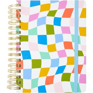 image:imageCR Gibson MJN225500 Signature Checkerboard Twin Wire 3in1 Blank Dot Grid and Lined Journal with 480 Pages 85 x 85 MulticolorCheckerboard