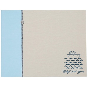 image:imageCR Gibson Pink Deer Babys First Year Memory Book 125 W x 975 H 64 PagesBlue Nautical