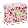 image:imageCR Gibson Recipe Card and Box Set  Vintage Style Tin Recipe Box with 40 Cards and 12 Dividers 42 x 66 ForageStrawberry Fields