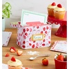 image:imageCR Gibson Recipe Card and Box Set  Vintage Style Tin Recipe Box with 40 Cards and 12 Dividers 42 x 66 ForageStrawberry Fields