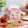 image:imageCR Gibson Recipe Card and Box Set  Vintage Style Tin Recipe Box with 40 Cards and 12 Dividers 42 x 66 ForageStrawberry Fields
