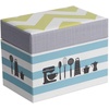 image:imageCR Gibson White Blue Striped Recipe Box with Tab Dividers and Coordinating Recipe Cards 53pc 65 W x 475 H x 425 D