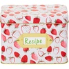 image:imageCR Gibson Recipe Card and Box Set  Vintage Style Tin Recipe Box with 40 Cards and 12 Dividers 42 x 66 ForageStrawberry Fields