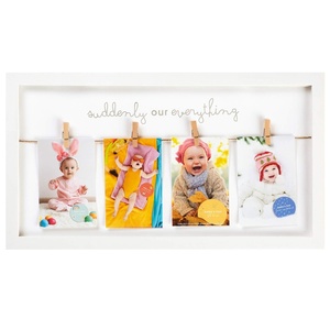 image:imageCR Gibson Suddenly Our Everything Baby Picture Clothespin Photo Frame with Milestone Cards 5pc 175 x 975