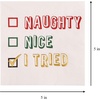 image:imageCR Gibson TW422630 Naughty or Nice Disposable Paper Cocktail Napkins for Christmas Parties White 5 x 5 20pcs5