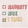 image:imageCR Gibson TW422630 Naughty or Nice Disposable Paper Cocktail Napkins for Christmas Parties White 5 x 5 20pcs5