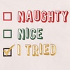 image:imageCR Gibson TW422630 Naughty or Nice Disposable Paper Cocktail Napkins for Christmas Parties White 5 x 5 20pcs5