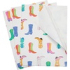 image:imageThe Gift Wrap Company 58189227 Party Animals Flat Gift Wrapping Paper Sheet Set 30 x 23 Multicolor 3 PiecesCowgirl Boots Multicolor
