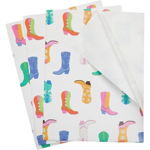 image:imageThe Gift Wrap Company 58189227 Party Animals Flat Gift Wrapping Paper Sheet Set 30 x 23 Multicolor 3 PiecesCowgirl Boots Multicolor