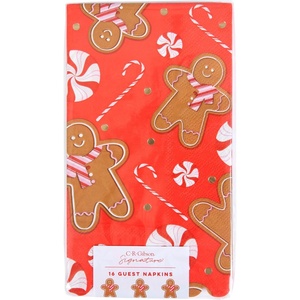 image:imageSlant 16Count Paper Birthday Dinner Napkins 775 x 425 Sprinkle  Decorated Disposable NapkinsGingerbread Man