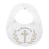 image:imageCR Gibson Baby Bib and Booties Christening Gift Set 3pc