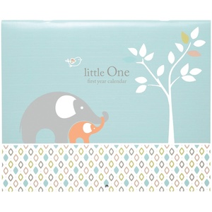 image:imageCR Gibson Elephant Blue Baby Calendar Milestone Stickers 11 W x 18 H
