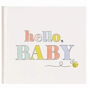 image:imageCR Gibson BP1922584 Hello Baby Memorable Firsts Gender Neutral Baby Photo Book Holds 60 Pictures 74 W x 7 H