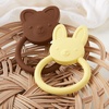image:imageCR Gibson BPAFree Silicone Baby Teether 3 x 3 Star  100 foodgrade Easygrip ring Raised texture Lightweight Supports sensory explorationBunny