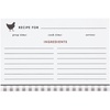 image:imageCR Gibson Q1222723 Home Cooked Recipes Recipe Cards 6 W x 4 H  Recipe Cards Feature Chicken Theme Artwork and Black Gingham Border