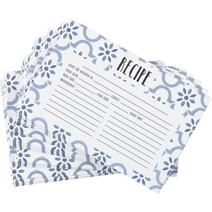 image:imageCR Gibson Recipe Cards  4 x 6 Double Sided Blank Kitchen Recipe Card Set 40Count True BlueSet of 40