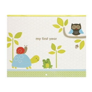 image:imageCarters BA311185 Woodland Animals Gender Neutral First Year Baby Calendar with Stickers 11 L x 18 H