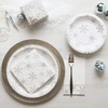 image:imageLenox Federal Platinum Snowflake Christmas Disposable Paper Plates 105 D 8pcs