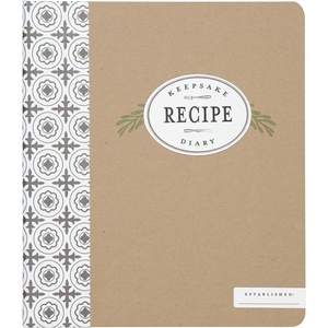 image:imageCR Gibson Farmhouse Recipe Binder 825 W X 95 L Brown